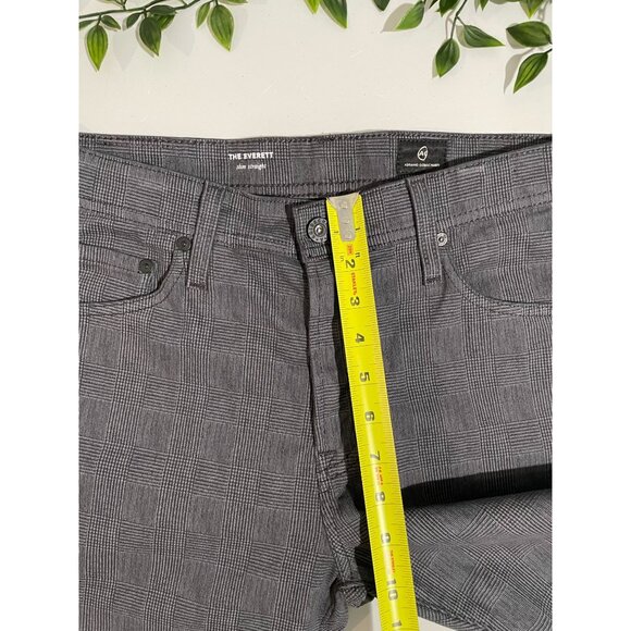 AG Mens The Everett Slim Straight Pants Size 31x32 Gray Plaid Cotton & Elastane - Picture 12 of 16